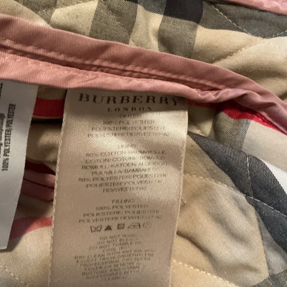 Burberry Women’s Mauve Nova Check Quilted Puffer Jacket Sz 44 - Picture 9 of 16